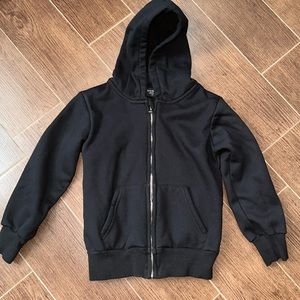 Little Bipsy Classic Zip Hoodie - Black sz 7-8 NWOT